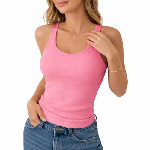 Suyamir Canotta Donna a Costine Made in Italy – Canottiera Senza Maniche Elasticizzata, Tank Top Slim Fit, Basic Elegante Sottogiacca