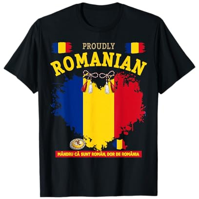 Romania Flag Outfit Idea for Kids & Romanian Costume Themed T-Shirt