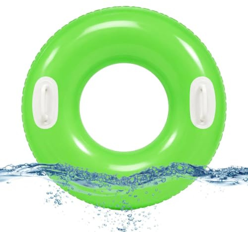 Anello da nuoto gonfiabile con maniglie | Tubo per il nuoto in | Galleggiante per all'aperto | per bambini adulti vacanze estive viaggi spiaggia mare acquatico festa cortile all'