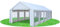 Stabilezelte Partyzelt 4x10 Classic Premium PVC 400 g/m² wasserdicht inkl. Seiten Festzelt Gartenzelt Weiß