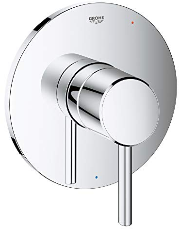 GROHE 14468000 Concetto Shower Valve Trim Kit with Pressure Balance Cartridge, Starlight Chrome