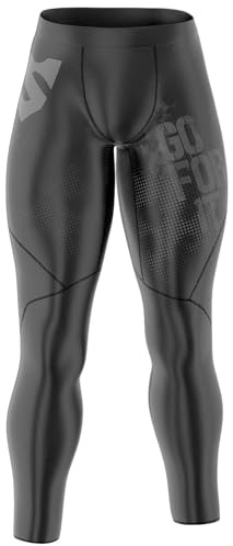 SMMASH Invisible Sport Långa Leggings för Män, Herr Kompression Löpning Leggings, Träning sporttights, funktionsunderbyxor, Gym, OCR, Andas och Lätt, Antibakteriellt Material, Tillverkad i EU (S)