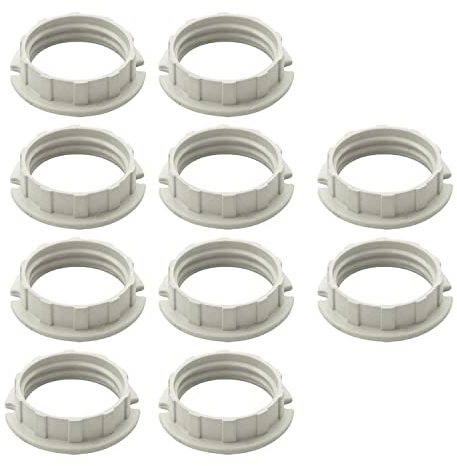 G9 Lampenschirmring aus Kunststoff, Lampenschirmring für G9-Lampenfassung, Weiß (10)