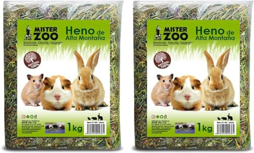 Heno Natural De Alta Montaña con Hierbas para Hamster Y Mascotas Pequeñas (2 Unidades)
