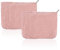 Tcdwla Kosmetiktasche Groß, Kulturbeutel Damen Toilettentasche, Make up Tasche Klein, 2 Stück Kosmetiktasche Cord, Perfekte Veranstalter, für Kurzreisen, Urlaub (Rosa)
