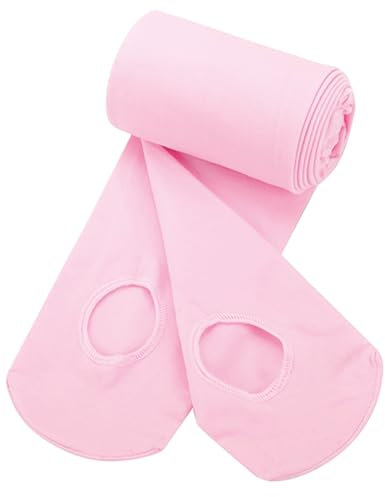YIZITU Mallas de ballet ultrasuaves de transición para danza, medias de color sólido, opacas, convertibles para niñas y mujeres, rosa, S-L