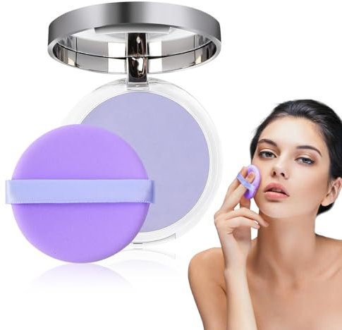 Zernblend Houppettes Violettes pour Le Contrôle de l'Huile, Poudre Maquillage, Fond de Teint Cushion