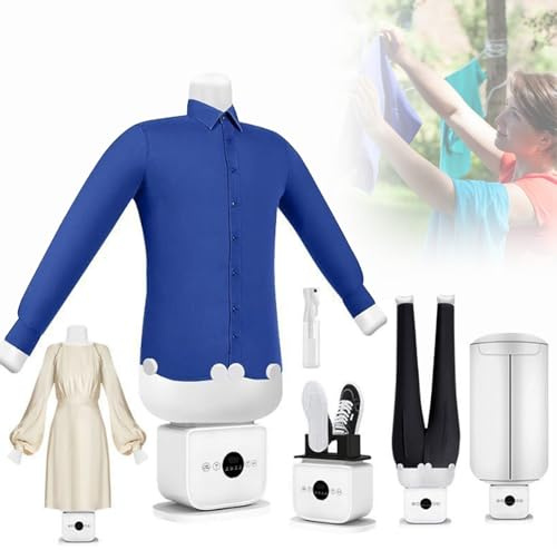 Automatic Shirt Dryer and Ironer, Ironing Manikin Dryer and Ironer, Portable Inflatable Garment Wrinkle Remover, for Shirts, Pants, Shoes, Skirts Standard+SkirtMouldDryingHood