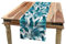 ABAKUHAUS Weinlese-Grün Tischläufer, Tropische Palmblätter, Esszimmer Küche Rechteckiger Dekorativer Tischläufer, 40 x 300 cm, Aqua Blau