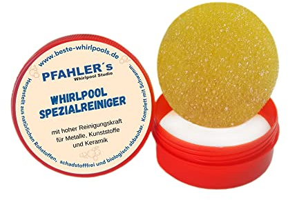 Whirlpool Spezialreiniger & Schwamm - Effektive Reinigung für Metalle, Kunststoffe und Keramik - Biologisch abbaubar und hautfreundlich - Made in Germany. ohne chemische Zusätze, umweltfreundlich