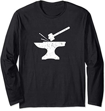 Forge de forgeron professionnel, marteau et enclume Manche Longue