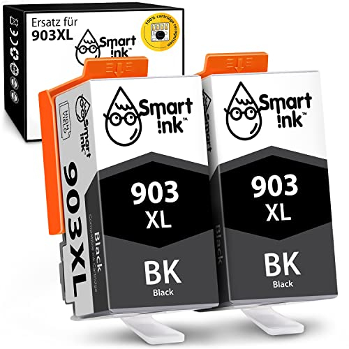 Smart Ink Kompatible Druckerpatronen als Ersatz für HP 903 XL 903XL 2 Schwarz Multipack mit Neuester Chipversion Kompatibel mit HP Officejet Pro 6960 6970 All-in-One Officejet 6950