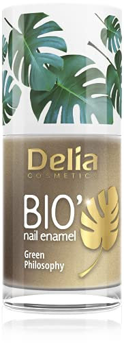 Delia Cosmetics - Smalto Bio Green - SATIN - Vegan Friendly - Perfetta opacità e lucentezza - Applicazione facile e veloce - Ingredienti naturali - Colore a lunga durata fino a 6 giorni - 11ml