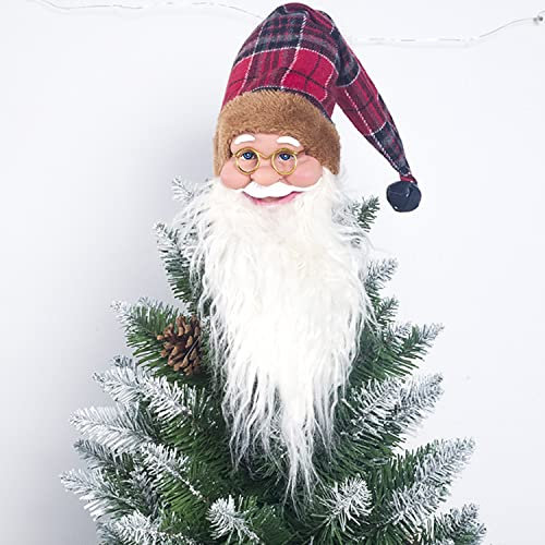 Saijer Weihnachtsbaumspitze,Weihnachtsmann Weihnachtsbaum Spitze Topper Christbaumspitze Baumspitze Tannenbaumspitze Weinflaschendekoration Weihnachten Flaschen Deko Weinflasche Abdeckung Ornament