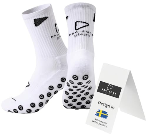 PROSOCK Premium Sportstrumpor för fotboll i 4 storlekar, slitstarka sportstrumpor för män, kvinnor och barn – innebandy, golf, pickleball och padel
