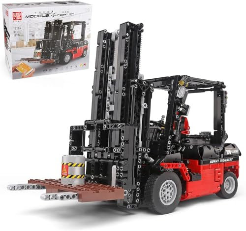 Mould King 13106 Chariot Élévateur High-Tech - 1719 Pièces, 2,4 GHz RC Télécommande, Bloc de Construction Jouet MK II