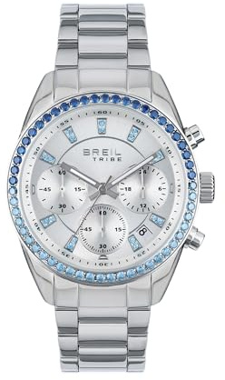 Breil, Collezione Azure, Cronografo Donna, Orologio Donna con Bracciale in Acciaio, Resistente All'Acqua, Movimento al Quarzo, Cassa 36 mm, Chiusura con Pulsanti