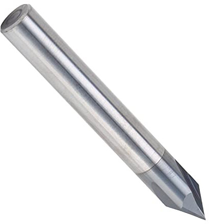 Fresa de Extremo de Chaflán Fresa de Extremo de Chaflán de 3 Flautas, Fresa de Biselado Fresa de 60° Fresa de Acero de Tungsteno CNC Tallado Pulido Fresa (D8*60°*60L)