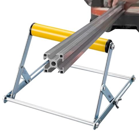 Qzdtue Adjustable Cutting Machine Support Frame, Cutting Machine Frame Stand, Adjustable Table Saw Roller Stand, Wood Working Cutting Stand, Table Saw Support Frame, Roller Stand for Cutting Machines