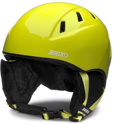 Briko - Casco, Niño/a, Verde, Poliestireno Expandido, Esquí, Makalu, Talla: XS