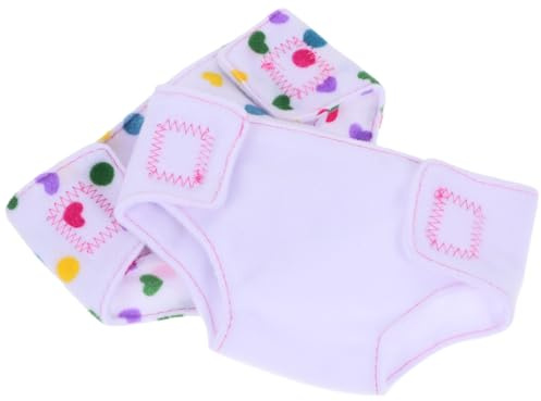ERINGOGO Pannolini per Bambole Riutilizzabili Regolabili in Stoffa 2 Pezzi Biancheria Intima per Bambole da Gioco di Finzione Accessori per Cura e Cambio Adatti a Bambine per Gioco