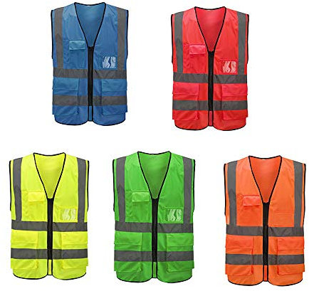 Mintice vert profond réfléchissant sécurité sûreté gilet haute visibilité équipement Travail Bande veste brillant sport gilet ceinture corps Ajustable Attention
