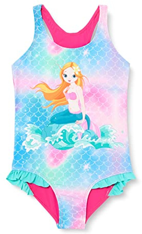 Playshoes UV-Schutz Badeanzug Mädchen Schwimmanzug Badebekleidung, Meerjungfrau, 122/128
