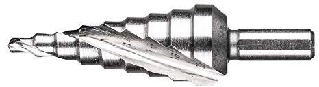 PFERD TOOLS HSS Stufenbohrer | 9 Stufen Ø 4-20 mm, 3-Flächenschaft-ø 8 mm | 25201037 – zum gratfreien Bohren