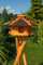 XXL Premium - Luxus Vogelhaus mit/ohne Solar/mit/ohne Ständer Holz Futterhaus Vogelfutterhaus Vogelvilla Modell 2020, : Dunkel + Solar + Ständer