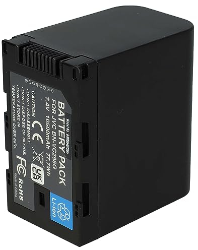 vhbw Batería Compatible con JVC GY-HC550, GY-HC500U, GY-HC550E, GY-HC500, GY-HC500SPC, GY-HC500E cámara de vídeo (10500 mAh, 7,4 V, Li-Ion)