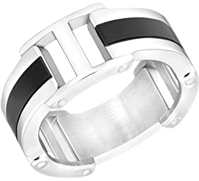 s.Oliver Ring Edelstahl Herren Ringe, Bicolor, Kommt in Schmuck Geschenk Box, 2035800