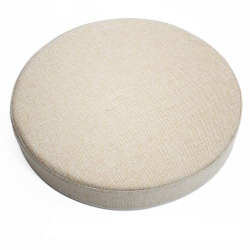 Cuscini per sedia XXIUDEE, cuscini rotondi, cuscini per divano, cuscini per sedia imbottiti con cerniera, cuscini per sedia da pranzo, cucina, ufficio (50x50x8 cm, beige)