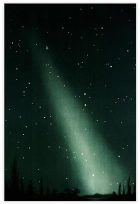 Poster astronomico vintage - La luce zodiacale - Stampa costellazione, decorazione celeste, poster su tela poster da parete decorazione artistica da parete per soggiorno camera da letto decorazione