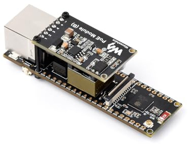 Waveshare ESP32-S3 ETH Development Board, 10/100Mbps RJ45 Ethernet Port, Wi-Fi & BT Support, 240MHz Dual Core Processor, Onboard Type-C Port and TF Card Slot, PoE Module