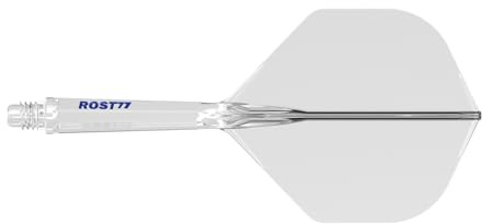 CUESOUL ROST 77 Asta e Volo Freccette integrati,Forma Standard, Set di 3 (Serie di Colore Trasparente)