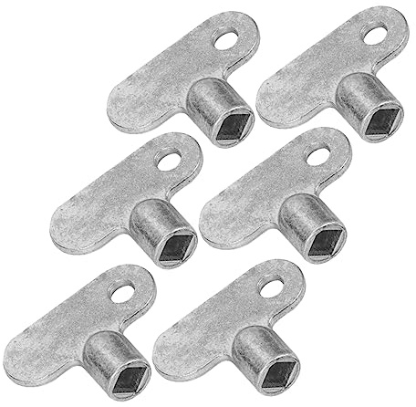 WOONEKY 6pcs Radiator Bleed Key Set Square Socket Valve Wrench for Efficient Plumbing Heating Systems Construction Compatible Radiator Faucet Types