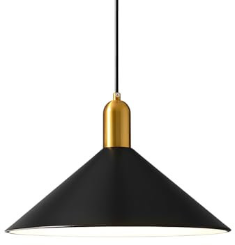 ZTTECH Moderne Minimalistische 35 cm Pendelleuchte E27 Fassung Höhenverstellbare Metall Hängelampe für Küche Esszimmer Schlafzimmer Bar Café (Schwarz)