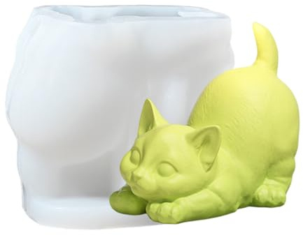 Stampi per candele a forma di cane, simpatico stampo per candele a forma di cane e gatto, stampo in silicone 3D per colata di resina, stampo per sapone per animali