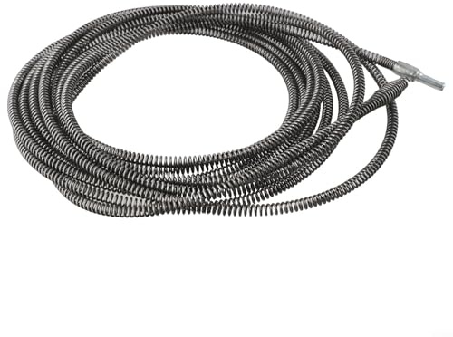 Strumento di dragaggio elettrico alimentato per drenaggio, pulitore per tubi a molla per zoccoli fognari da cucina e bagno, in acciaio al manganese, flessibile con connettore da 16 mm per tubi curvi