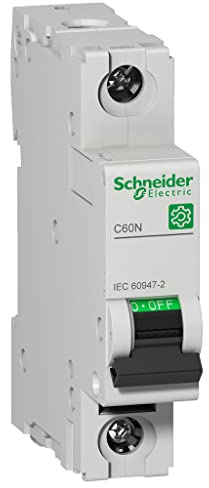 Schneider Electric M9F11132 Multi 9 C60N Interruptor Automático en Miniatura, 1P, 32A, C Curve, 240V, 10kA, 72mm x 18mm x 81mm, Gris