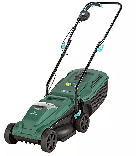 McGregor 32cm Cordless Lawnmower (21.6V with Battery and Charger, 1 hour fast re-charge, Electric Rotary Mower, 30L Grass Collection Capacity) - Perfect for small and medium sized gardens