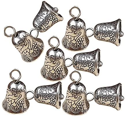 25 Stück Vintage Dekoration Glocken Weihnachts Glöckchen Kleine Basteln Glöckchen Weihnachtsbaum Dekoration Anhänger Antikes Silber