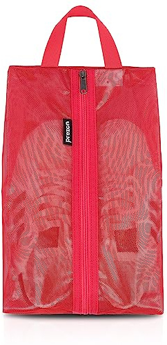Prezon Borsa per Scarpe da Viaggio, in rete TPU impermeabile, robusta chiusura lampo YKK, resistente allo sporco, organizer per scarpe con cerniera per il viaggio o la conservazione a casa