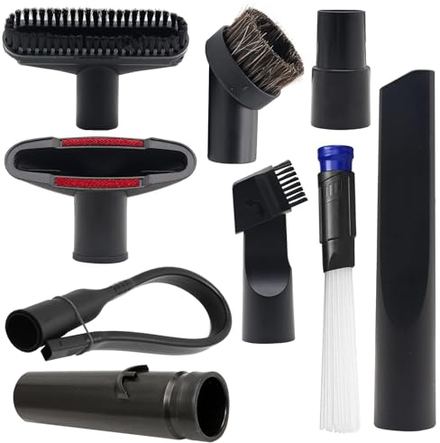 Universal Staubsaugerbürste - 9 Stück Reinigungs-Set Mit Düsen Aufsätze, Ersatzteile Und Ø 32/35 mm Adapter für Vakuum