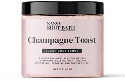 Sassy Scents Champagne Toast Sugar Body Scrub | Exfoliating + Hydrating | Soft Smooth Skin | 400g