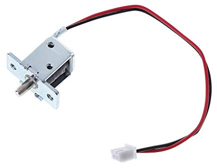 Verrou électromagnétique électromagnétique 12 V/0,5 A - Petite taille - Facile à installer - Pour serrure électrique, armoire, tiroir, sonnette - Résistante aux intempéries - Noir