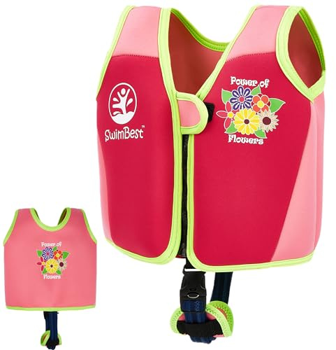 SwimBest Gilet de Natation - Veste de Natation/Aide à la Flottabilité avec Sangle de Sécurité et Flotteurs Amovibles