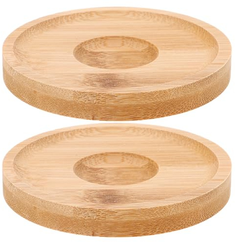 VOSAREA 1set Cup Base Wine Glasses Wine Cups Table Coasters Cup Pad Rotation Glass Cup Mat Wine Coaster Rotating Whiskey Glass Coaster Mat Cup Mat for Drinks Khaki 2pcs