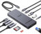 UGREEN Revodok Pro Docking Station (11-in-1), Dual 4K@60Hz HDMI+DP, 4K@120Hz DisplayPort, 2×10Gbps USB-C, 100W PD, 170MB/s SD/TF, 40cm Cable, Aluminum USB C Hub for Dell, HP, Surface Laptops
