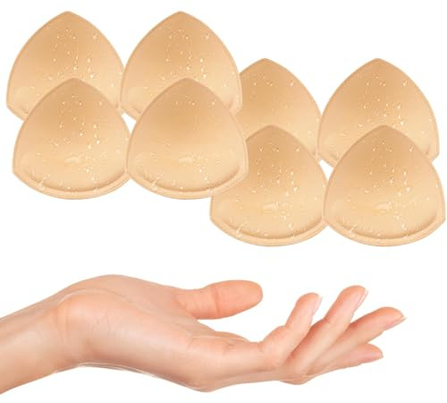 Swimsuit Bra Inserts 4 Pairs, Waterproof Bathing Suit Inserts Push up Bra Pads Inserts for Bikini Sports Bra AB
